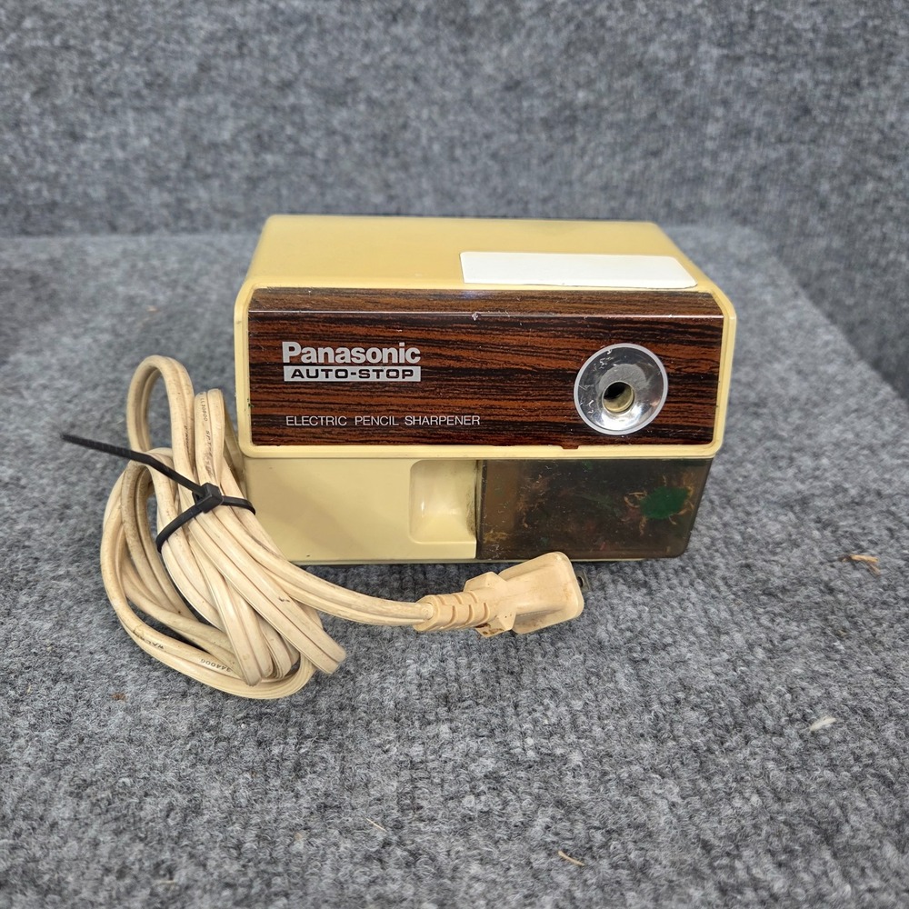 Vintage Panasonic KP-110 Auto Stop Electric Pencil Sharpener Tested Works